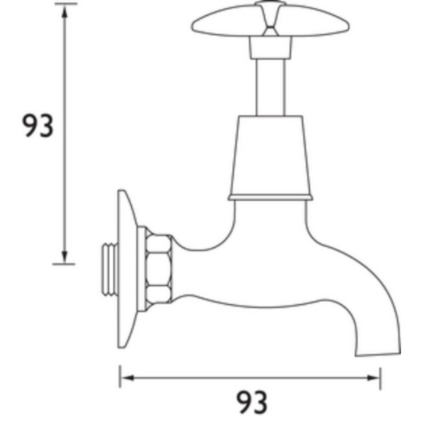 Bristan X Head Bib Taps - Chrome - Image 2
