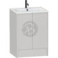 Calypso Selter 2 Door Floor Standing Vanity Unit With Orani Cast Gloss White Basin - 600mm Wide - 1 TH