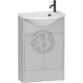 Calypso Selter 2 Door Floor Standing Slim Vanity Unit With ART Cast Marble White Basin - 550mm Wide - 1 TH - RH