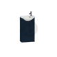 Calypso Selter 1 Door Floor Standing Slim Vanity Unit With ART Cast Marble White Basin - 450mm Wide - 1 TH - RH