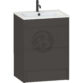 Calypso Selter 2 Drawer Floor Standing Vanity Unit With Serrenti Ceramic White Basin - 600mm Wide - 1 TH