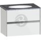 Calypso Bowland 2 Drawer Wall Hung Vanity Unit With Calypstone Aura Storm Grey Basin - 800mm Wide - No TH