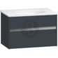 Calypso Bowland 1 Drawer Wall Hung Vanity Unit With Calypstone Aura Cirrus White Basin - 800mm Wide - No TH