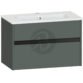 Calypso Bowland 1 Drawer Wall Hung Vanity Unit With Gloss Idro Cast Basin - 800mm Wide - 1 TH
