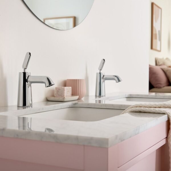 Vado Arrondi Deck Mounted Mini Mono Basin Mixer Tap - Chrome - Image 2
