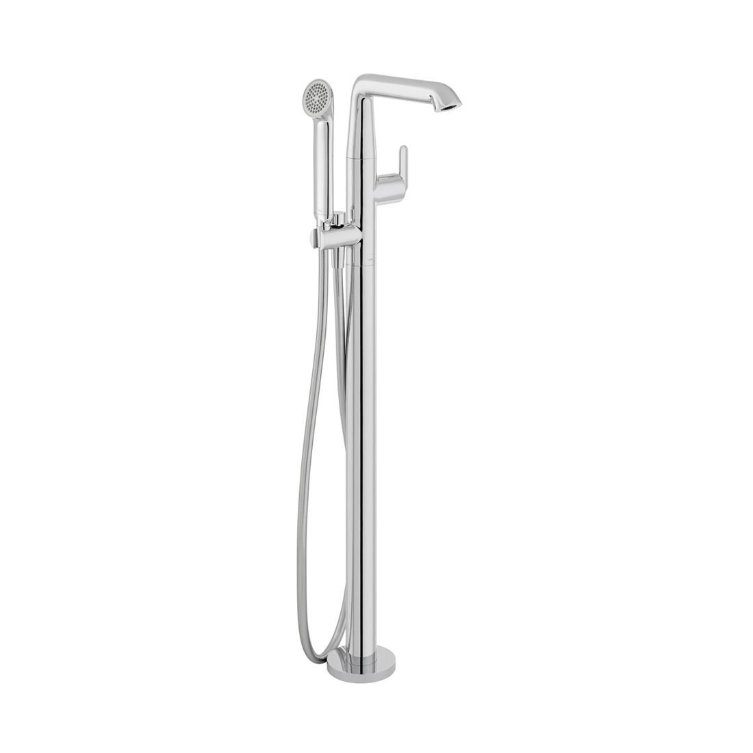 Vado Arrondi Floor standing Bath Mixer Tap with Shower Kit - Chrome