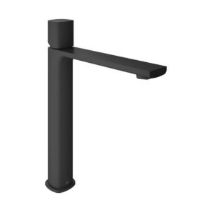 Vado Cameo Knob Deck Mounted Extended Mono Basin Mixer Tap - Matt Black