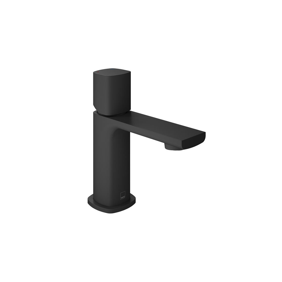 Vado Cameo Knob Deck Mounted Mini Mono Basin Mixer Tap - Matt Black