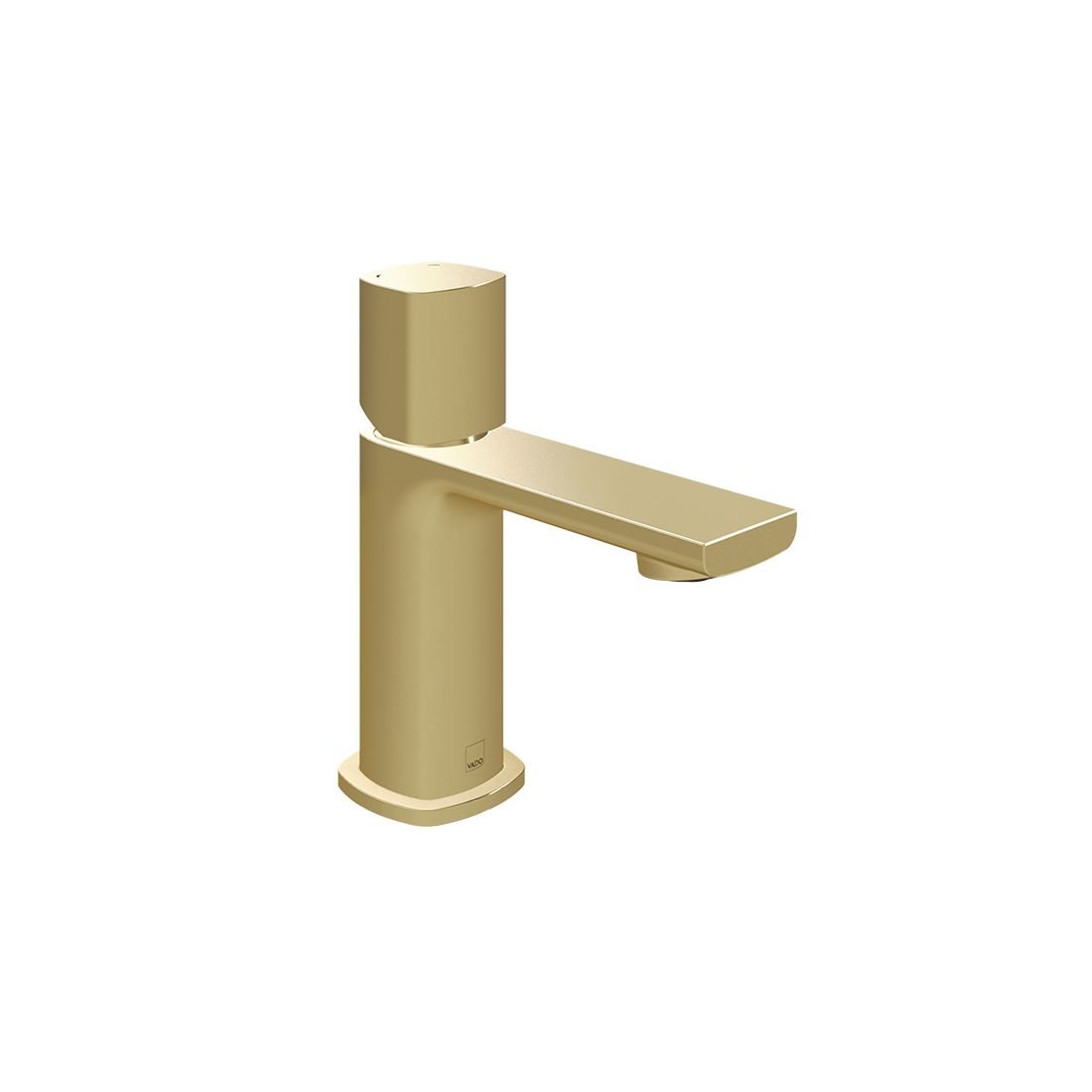 Vado Cameo Knob Deck Mounted Mini Mono Basin Mixer Tap - Satin Brass
