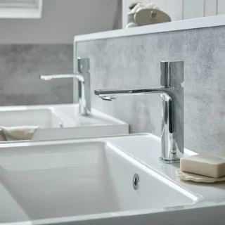 Vado Cameo Knob Deck Mounted Mono Basin Mixer Tap For Low Pressure System And Universal Basin Waste - Image 5