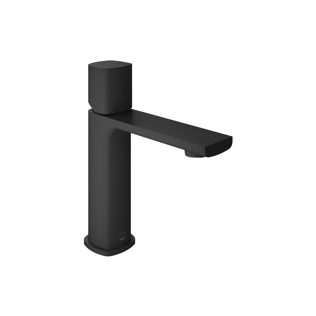 Vado Cameo Knob Deck Mounted Mono Basin Mixer Tap - Matt Black