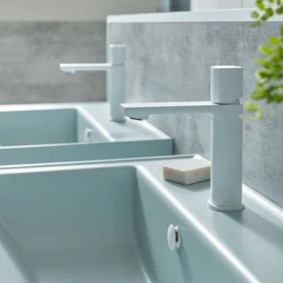 Vado Cameo Knob Deck Mounted Mono Basin Mixer Tap For Low Pressure System And Universal Basin Waste - Image 6