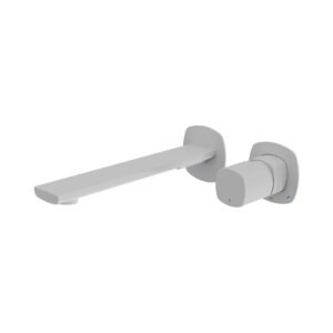 Vado Cameo Knob Wall Mounted Basin Mixer Tap - Matt White