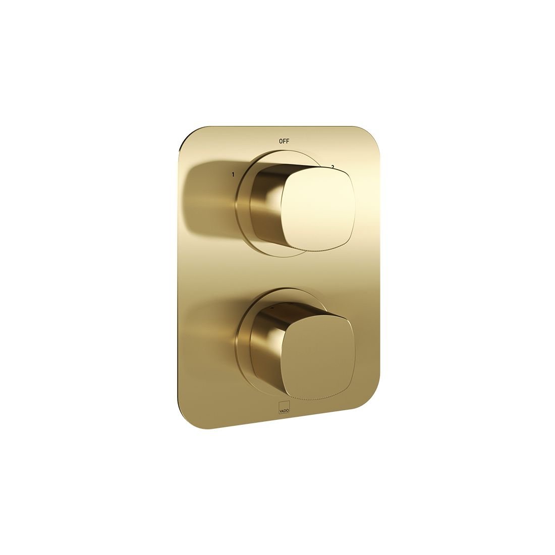 Vado Cameo 2 Outlet 2 Handle Thermostatic Concealed Shower Valve - Satin Brass