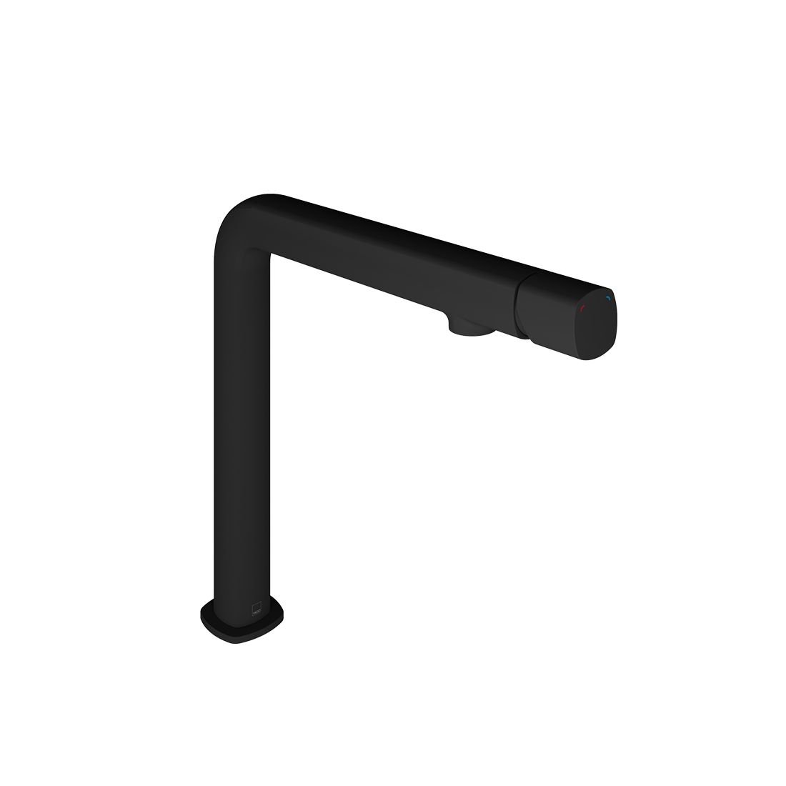 Vado Cameo Deck Mounted Kitchen Mixer Tap - Matt Black