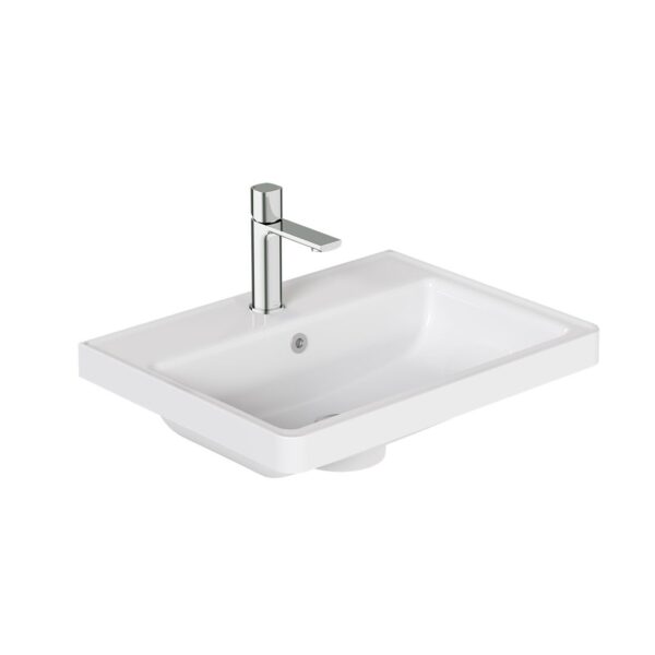 Vado Cameo Ceramic Vanity Basin - 1 TH - Gloss White