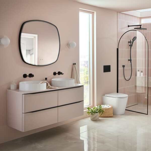 Vado Cameo 4 Drawer Wall Hung Vanity Unit and Worktop And Round Double Basin - 1200mm Wide - Image 2