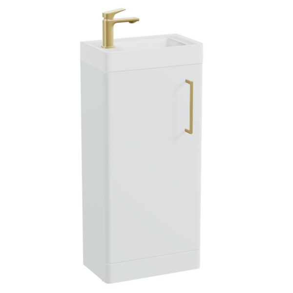 Vado Cameo 1 Door Floorstanding Vanity Unit and Mineral Cast Basin - 400mm Wide - 1 TH