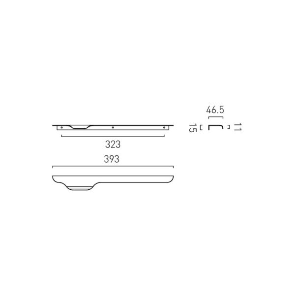 Vado Cameo Furniture Pull Handle - 400mm Wide - Image 2