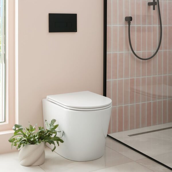 Vado Cameo Round Rimless Back To Wall Toilet and Slimline Soft Close Seat And Hinges - White - Image 2