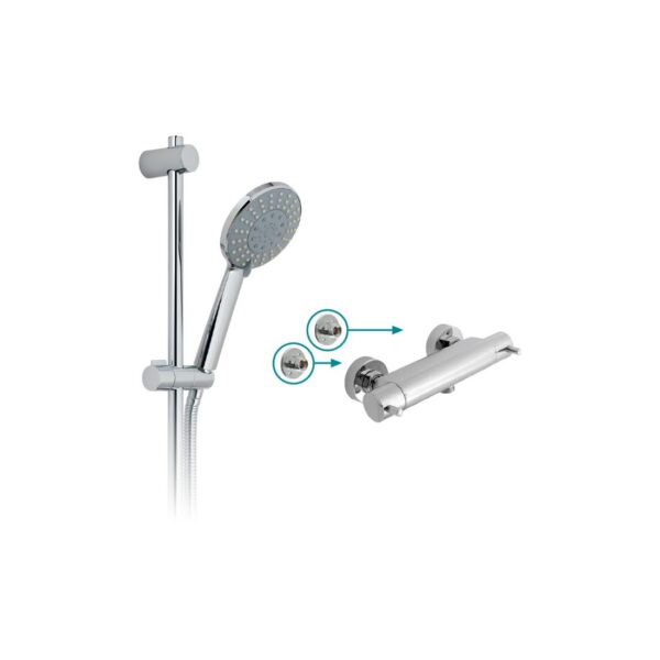 Vado Celsius Exposed Thermostatic Shower set - Chrome