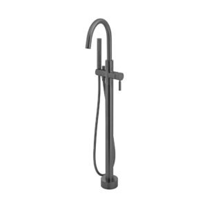 Vado Individual Origins Floor Standing Bath Mixer Tap With Shower Kit - Brushed Black