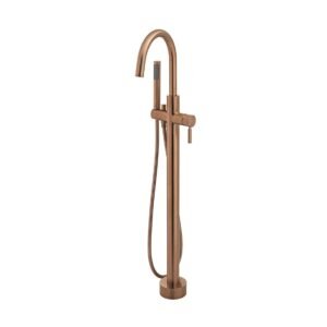 Vado Individual Origins Floor Standing Bath Mixer Tap With Shower Kit - Brushed Bronze