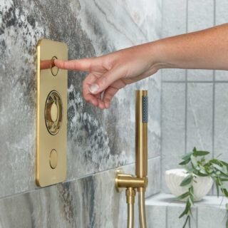 Vado Individual Zone 2 Button 2 Outlet Vertical Concealed Thermostatic Push Button Shower Valve - Image 4