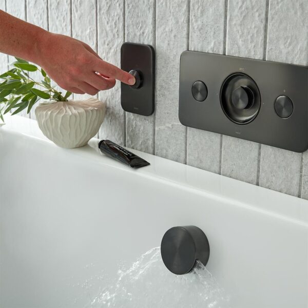 Vado Zone 2 Button 2 Outlet Horizontal Concealed Thermostatic Push Button Shower Valve - Image 2