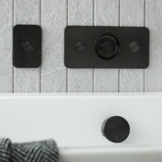 Vado Individual Zone 2 Button 2 Outlet Horizontal Concealed Thermostatic Push Button Shower Valve - Image 3