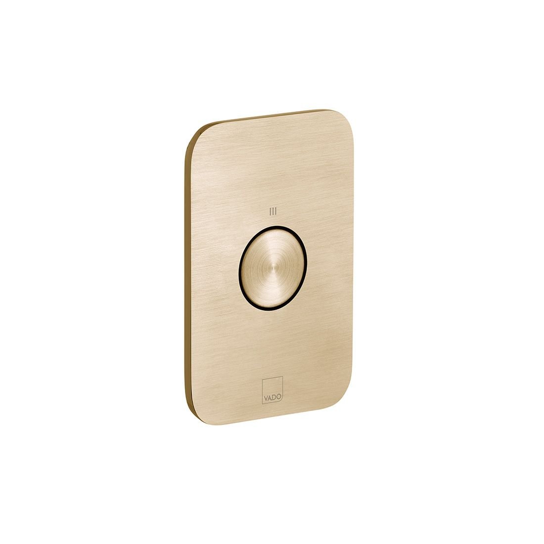 Vado Zone 1 Button 1 Outlet Vertical Concealed Stop Push Button Shower Valve to pair - Brushed Gold