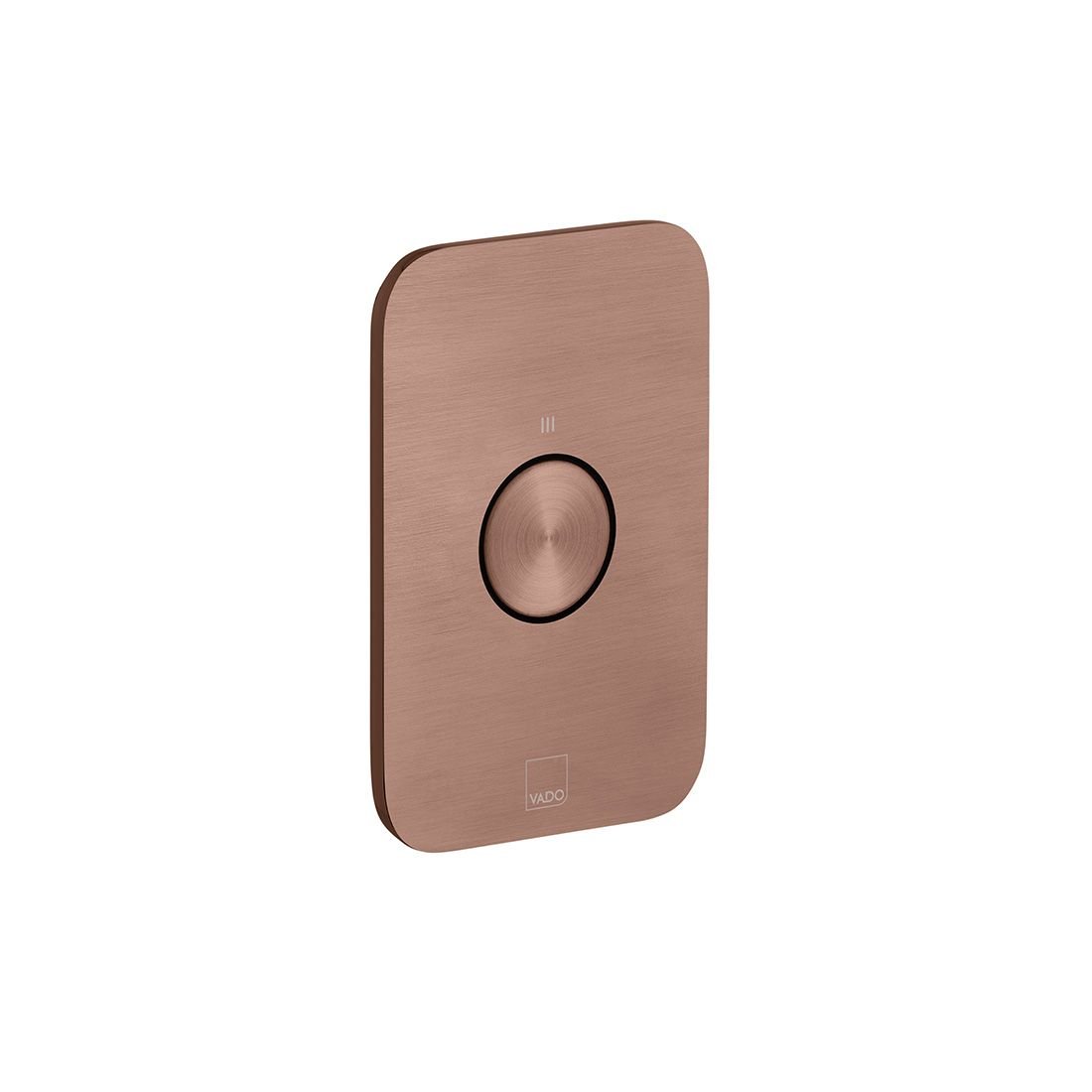 Vado Zone 1 Button 1 Outlet Vertical Concealed Stop Push Button Shower Valve to pair - Brushed Bronze