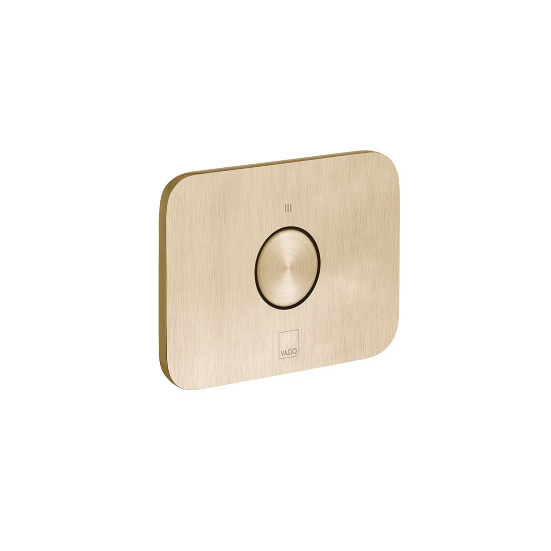 Vado Zone 1 Button 1 Outlet Horizontal Concealed Stop Push Button Shower Valve to pair - Brushed Gold