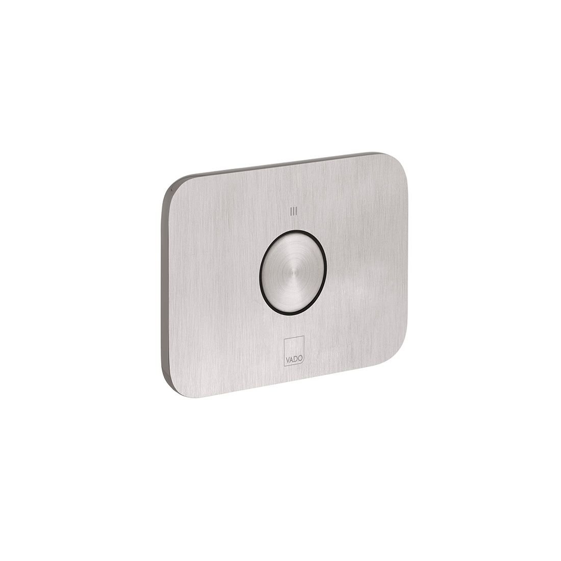Vado Zone 1 Button 1 Outlet Horizontal Concealed Stop Push Button Shower Valve to pair - Brushed Nickel