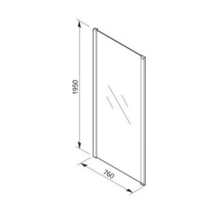 Merlyn 8 Series Frameless Side Panel - Bifold only - Image 2