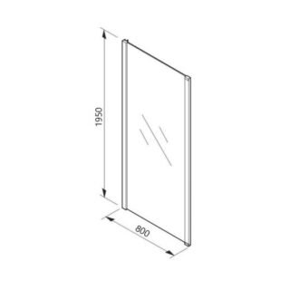 Merlyn 8 Series Frameless Side Panel - Bifold only - Image 3