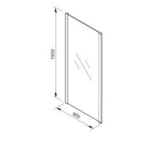 Merlyn 8 Series Frameless Side Panel - Bifold only - Image 4