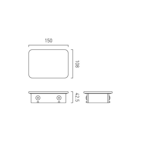 Vado Muse Glass Shelf Insert - 150mm Wide - Image 2