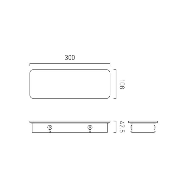 Vado Muse Glass Shelf Insert - 300mm Wide - Image 2