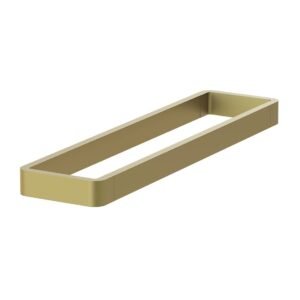 Vado Muse Towel Bar or Shelf Frame – 450mm Wide - Satin Brass