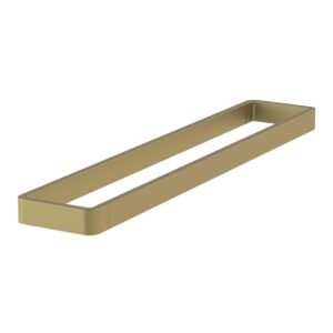 Vado Muse Towel Bar or Shelf Frame – 600mm Wide - Satin Brass