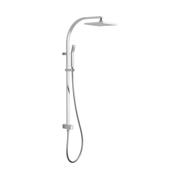 Vado Showering Solutions Rigid Riser Shower Kit with Diverter and Integrated Outlet - Chrome