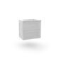Calypso Chiltern 2 Drawer Wall Hung Slim Vanity Unit With Chandler Ceramic White Basin - 600mm Wide - 1 TH - Image 3
