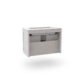 Calypso Chiltern 2 Drawer Wall Hung Slim Vanity Unit With Chandler Ceramic White Basin - 800mm Wide - 1 TH - Image 3