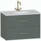 Calypso Chiltern 2 Drawer Wall Hung Vanity Unit With Calypstone Aura Storm Grey Basin - 800mm Wide - No TH
