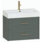 Calypso Chiltern 2 Drawer Wall Hung Vanity Unit With Memphis Ceramic White Basin - 800mm Wide - 1 TH