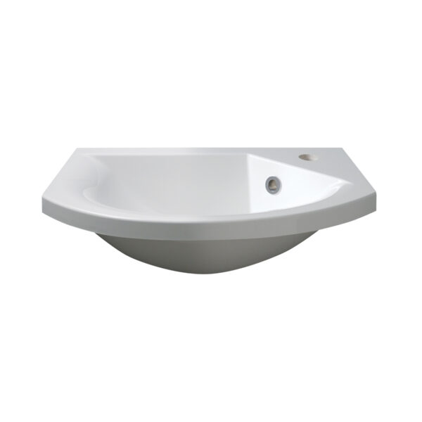 Calypso Chiltern 1 Door Floor Standing Slim Vanity Unit With Art Cast Marble White Basin - 450mm Wide - 1 TH - RH - Image 2