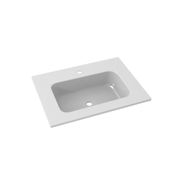 Calypso Chiltern 2 Door Floor Standing Slim Vanity Unit With Idro Cast Marble Gloss White Basin - 500mm Wide - 1 TH - Image 2