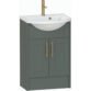 Calypso Chiltern 2 Door Floor Standing Vanity Unit With Art Cast Marble White Basin - 550mm Wide - 1 TH