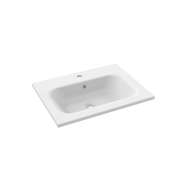 Calypso Chiltern 2 Door Floor Standing Vanity Unit With Orani Cast Marble Gloss White Basin - 600mm Wide - Image 2